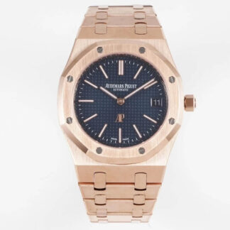 AAA Replica Audemars Piguet Royal Oak 15202OR.OO.1240OR.01 KZ Factory Black Dial Mens Watch