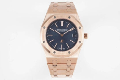 AAA Replica Audemars Piguet Royal Oak 15202OR.OO.1240OR.01 KZ Factory Black Dial Mens Watch