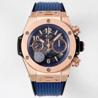 AAA Replica Hublot Big Bang 421.OX.5180.RX ZF Factory Rose Gold Blue Dial Mens Watch