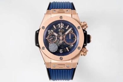 AAA Replica Hublot Big Bang 421.OX.5180.RX ZF Factory Rose Gold Blue Dial Mens Watch