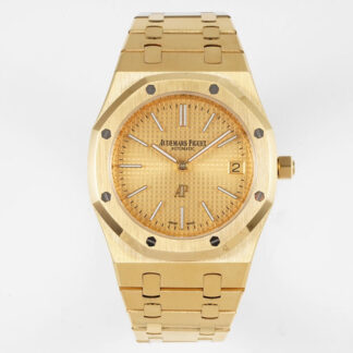 AAA Replica Audemars Piguet Royal Oak 15202BA.OO.1240BA.02 KZ Factory Gold Dial Mens Watch