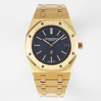 AAA Replica Audemars Piguet Royal Oak 15202BA.OO.1240BA.01 KZ Factory Yellow Gold Blue Dial Mens Watch