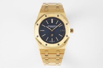 AAA Replica Audemars Piguet Royal Oak 15202BA.OO.1240BA.01 KZ Factory Yellow Gold Blue Dial Mens Watch