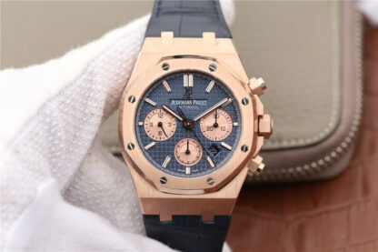 AAA Replica Audemars Piguet Royal Oak Chronograph 26331OR.OO.D315CR.01 OM Factory Black Leather Strap Mens Watch