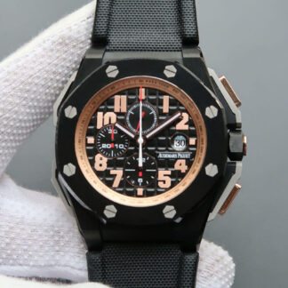 AAA Replica Audemars Piguet Royal Oak Offshore 26378IO.OO.A001KE.01 JF Factory Black Strap Mens Watch