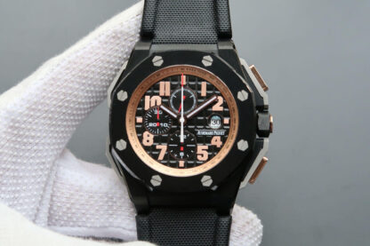 AAA Replica Audemars Piguet Royal Oak Offshore 26378IO.OO.A001KE.01 JF Factory Black Strap Mens Watch