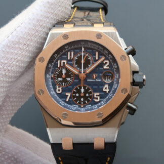 AAA Replica Audemars Piguet Royal Oak Offshore 26471SR.OO.D101CR.01 JF Factory Rose Gold Black Dial Mens Watch