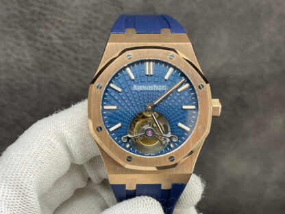 AAA Replica Audemars Piguet Royal Oak Tourbillon R8 Factory Blue Dial Mens Watch