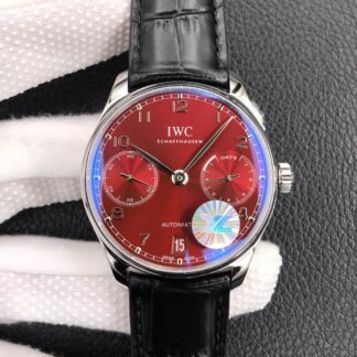 AAA Replica IWC Portugieser IW500714 YL Factory Stainless Steel Burgundy Dial Mens Watch | aaareplicawatches.is