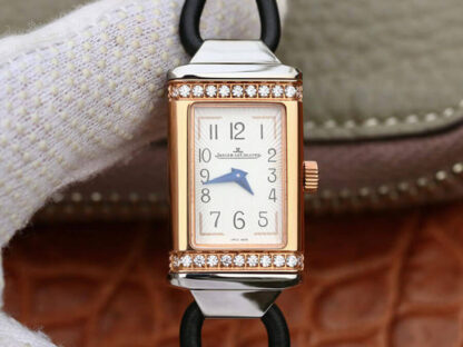 AAA Replica Jaeger LeCoultre Reverso 3264520 MG Factory Diamond White Dial Ladies Watch