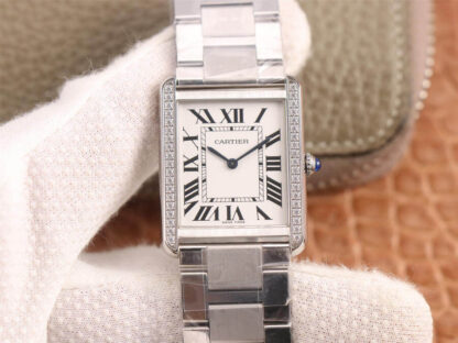 AAA Replica Cartier Tank K11 Factory Diamond White Dial Ladies Watch