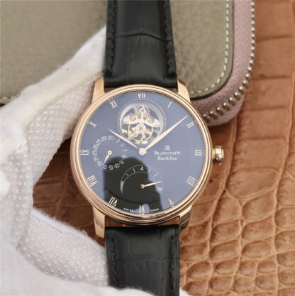 AAA Replica Blancpain Villeret 6025-3642-55B JB Factory Black Dial Mens Watch