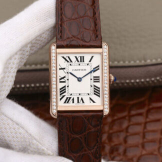 AAA Replica Cartier Tank WT200005 K11 Factory Rose Gold Case Ladies Watch