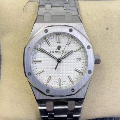 AAA Replica Audemars Piguet Royal Oak 77350ST.OO.1261ST.01 8F Factory Stainless Steel Silver Dial Ladies Watch