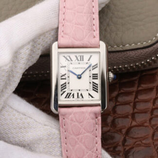 AAA Replica Cartier Tank Ladies K11 Factory Light Pink Strap Ladies Watch