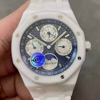 AAA Replica Audemars Piguet Royal Oak 26579CB.OO.1225CB.01 APS Factory V3 White Strap Mens Watch | aaareplicawatches.is