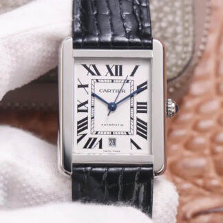 AAA Replica Cartier Tank WSTA0029 V9 Factory Stainless Steel Case Mens Watch