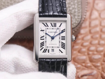 AAA Replica Cartier Tank WSTA0029 V9 Factory Stainless Steel Case Mens Watch