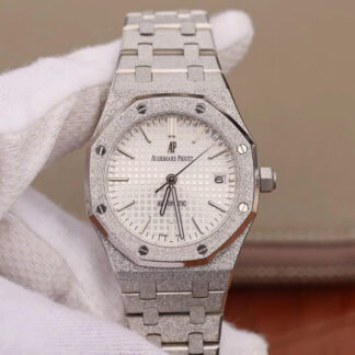 AAA Replica Audemars Piguet Royal Oak 15454BC.GG.1259BC.01 JH Factory White Dial Ladies Watch