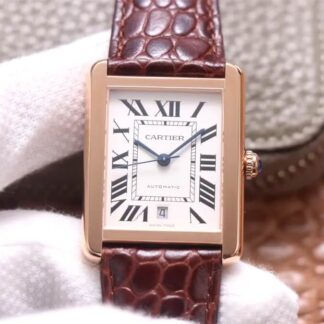 AAA Replica Cartier Tank W5200026 V9 Factory Red Strap Mens Watch