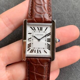 AAA Replica Cartier Tank WSTA0028 K11 Factory Stainless Steel Case Mens Watch