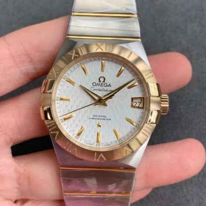 AAA Replica Omega Constellation 123.20.38.21.02.006 VS Factory Gold Bezel Mens Watch