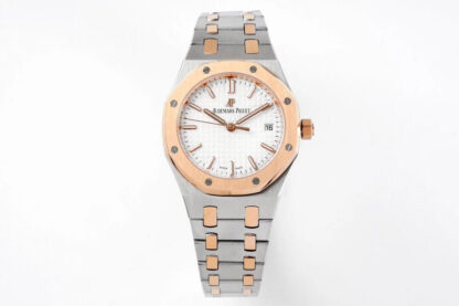 AAA Replica Audemars Piguet Royal Oak 77350SR.OO.1261SR.01 8F Factory Rose Gold Bezel Ladies Watch