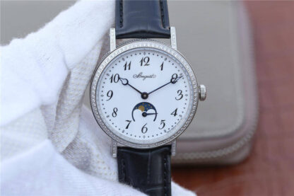 AAA Replica Breguet Classique Moonphase 9088BB/29/964/DD0D TW Factory Stainless Steel Bezel Ladies Watch