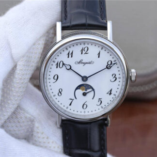 AAA Replica Breguet Classique Moonphase 9087BB/29/964 TW Factory Black Strap Ladies Watch