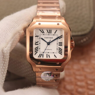 AAA Replica Cartier De Santos WSSA0010 BV Factory White Dial Ladies Watch