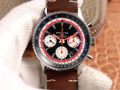 AAA Replica Breitling Navitimer AB01211B1B1X1 V9 Factory Red Strap Mens Watch