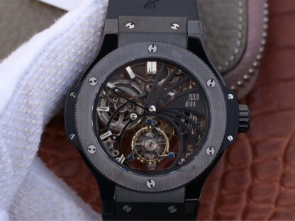 AAA Replica Hublot Big Bang Hollow Tourbillon Skeleton Dial Mens Watch