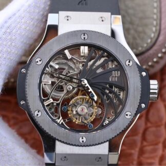 AAA Replica Hublot Big Bang Hollow Tourbillon Ceramic Skeleton Dial Mens Watch