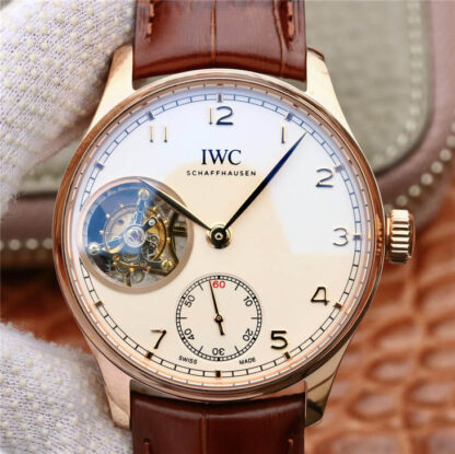 AAA Replica IWC Portuguese Tourbillon IW546302 ZF Factory Brown Strap Mens Watch