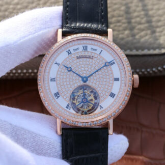 AAA Replica Breguet Classique Tourbillon Rose Gold Dial Mens Watch