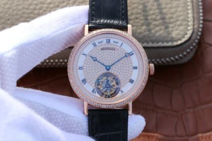 AAA Replica Breguet Classique Tourbillon Rose Gold Dial Mens Watch