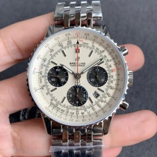 AAA Replica Breitling Navitimer 1 B01 AB0121211G1A1 GF Factory White Dial Mens Watch