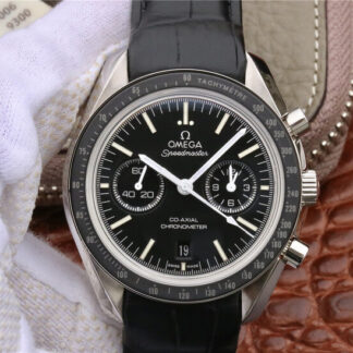 AAA Replica Omega Speedmaster 311.33.44.51.01.001 OM Factory Black Leather Strap Mens Watch