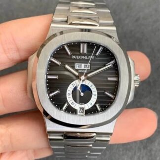 AAA Replica Patek Philippe Nautilus 5726/1A-001 GR Factory Stainless Steel Dark Grey Dial Mens Watch