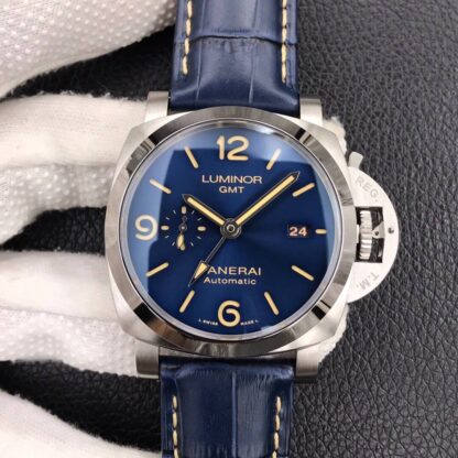 AAA Replica Panerai Luminor GMT PAM01033 VS Factory Blue Strap Mens Watch