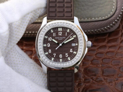 AAA Replica Patek Philippe Aquanaut 5067A-023 PPF Factory Brown Dial Ladies Watch