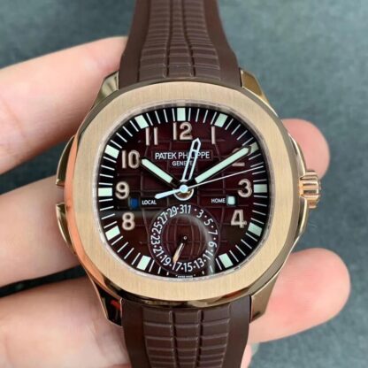 AAA Replica Patek Philippe Aquanaut 5164R-001 GR Factory Rose Gold Case Mens Watch