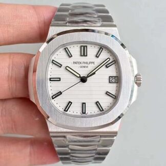 AAA Replica Patek Philippe Nautilus Jumbo 5711/1A-011 PF Factory Swiss ETA324 White Dial Mens Watch