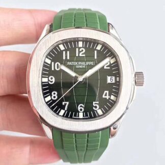 AAA Replica Patek Philippe Aquanaut Jumbo 5167A-001 PF Factory Swiss ETA2824 Green Rubber Strap Mens Watch