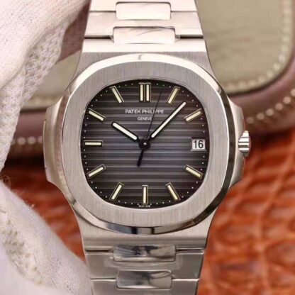 AAA Replica Patek Philippe Nautilus Jumbo 5711 PF Factory Swiss ETA324 Dark Grey Dial Mens Watch