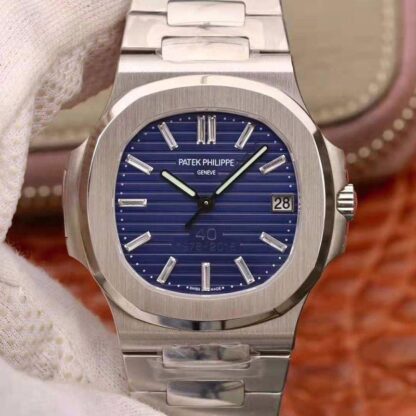 AAA Replica Patek Philippe Nautilus 5711/1P 40TH Anniversary PF Factory Swiss ETA324 Blue Dial Mens Watch