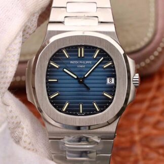 AAA Replica Patek Philippe Nautilus Jumbo 5711/1A-010 PF Factory Swiss ETA324 Anthracite Blue Dial Mens Watch