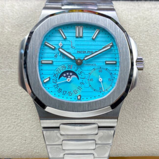 AAA Replica Patek Philippe Nautilus 5712 GR Factory Stainless Steel Tiffany Blue Dial Mens Watch