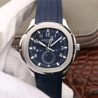 AAA Replica Patek Philippe Aquanaut Dual Time 5164A-001 MP Factory Swiss ETA324S Blue Dial Mens Watch