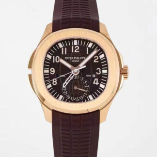 AAA Replica Patek Philippe Aquanaut 5164R-001 ZF Factory Rose Gold Brown Dial Mens Watch